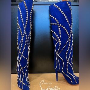 Christian Louboutin Astrilarge Botta Pika Studded Knee High Boot
